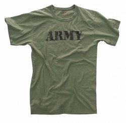 Amerikansk T-trøje VINTAGE ARMY OLIVE DRAB