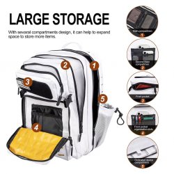 Nordic Army Laser Cut Gym Rygsæk - White- 45Liter