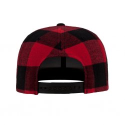 Urban Classic Checked Flanell Snapback - Red-Black