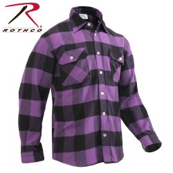 Rothco Flannel Shirt - Purple/Black