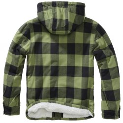Brandit Lumberjacket hooded Fur - Green