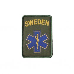 Swedish Medic Patch with Velcro - Army Green