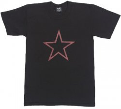 T-Shirt Røde Kina STAR Sort