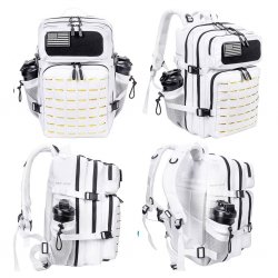 Nordic Army Laser Cut Gym Rygsæk - White- 45Liter