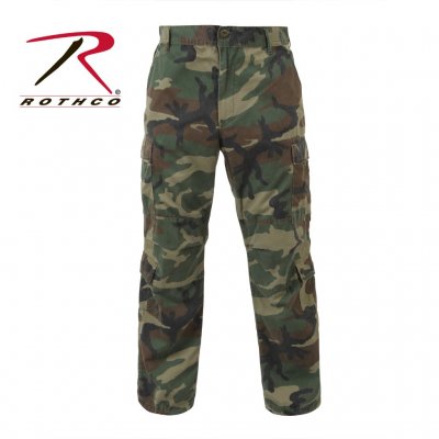 PARATROOPER Vintage  FATIGUES trouser woodland camo