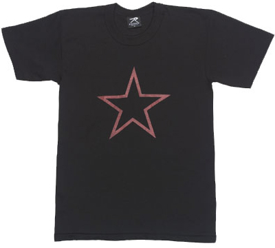 T-Shirt Røde Kina STAR Sort
