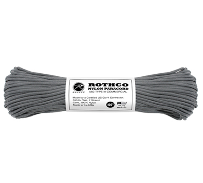 Paracord US Original CHARCOAL Grå 30meter