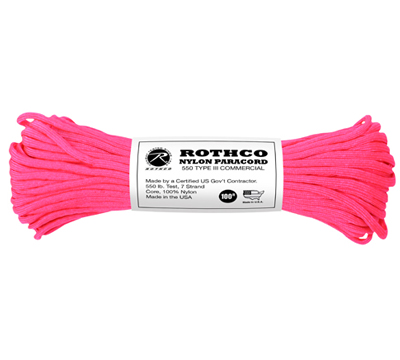 Paracord US Original Neon Pink 30meter