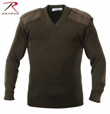 ROTHCO ACRYLIC V-NECK SWEATER OD