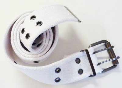 American Vintage bælte med dobbelt spænde hvid