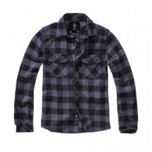 Kids Flannel Shirt - Gray Check