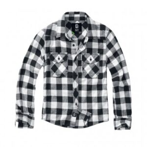 Kids Flannel Shirt - White Check