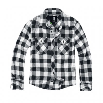 Kids Flannel Shirt - White Check