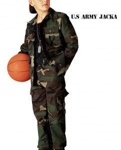 Amerikansk Kids Jacket Woodland Camo