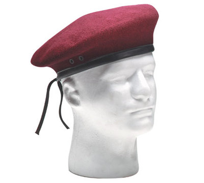 ULTRA FORCE G.I. STYLE vinrød ULD Beret