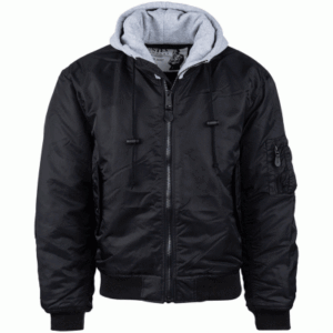 Fostex MA-1 Hooded Bomber Jacket - Black