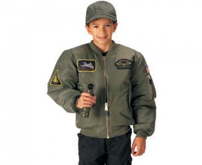 Bomberjacka Rothco Olivgrön barn med tygmärke