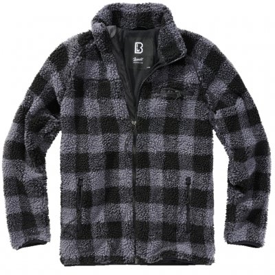 Brandit Teddyfleece Jakke - Black/Gray