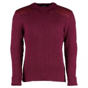 Woolly Pully Military Nato Knitwear - Maroon