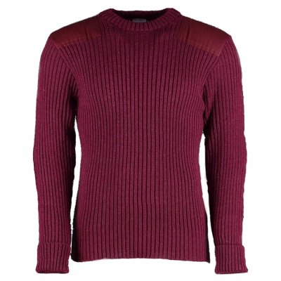 Woolly Pully Military Nato Knitwear - Maroon