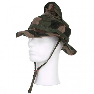 Bush hat med myggenet - French Camo