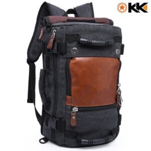 Kaka Canvas Hiking Backpack 40L - Black