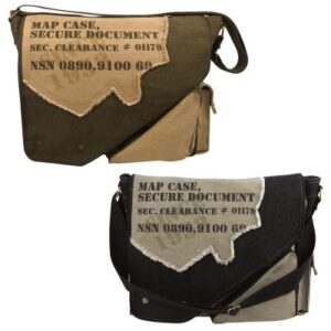 Vintage 2-Tone MAP CASE skuldertaske