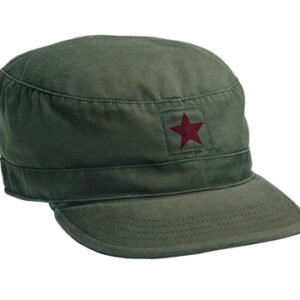VINTAGE militær kasket med rød stjerne OD