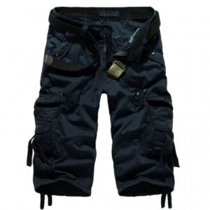 Nordic Army Cargo Shorts - Long Style - Navy Blue