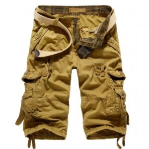 Nordic Army Cargo Shorts - Long Style - Sand
