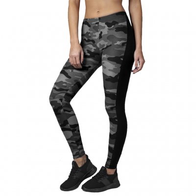 Ladies Dark Camo Stripe Leggings