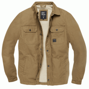 Vintage Industries Dean Sherpa Jacket - Dark Tan
