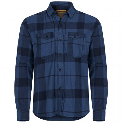 Nordic Army Flannel Shirt - Blue-Svart