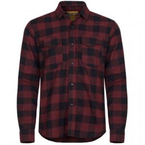 Nordic Army Flannel Shirt - Maroon Check