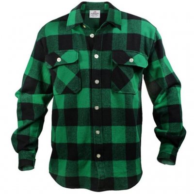 Original US flonelsskjorte Grøn / Sort