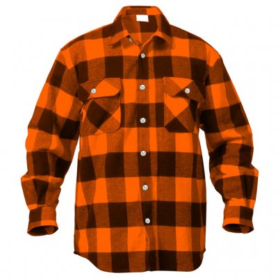 Flannel skjorte Hr Rothco Orange / Sort
