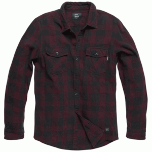 Vintage Industries Globe Flannel Shirt - Burgandy