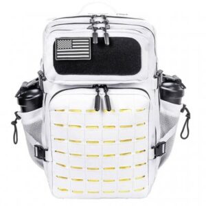 Nordic Army Laser Cut Gym Rygsæk - White- 45Liter