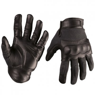 Sort læder / KEVLAR TAKTISK HANDSKER