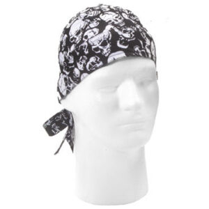 US Færdig Knot Bandana Sort Skull