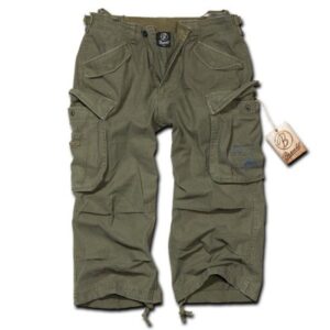 Brandit Industry 3/4 Vintage Cargo Shorts Olivgrön
