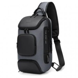 Kaka Crossbody Sling Bag 3 Pocket - Gray