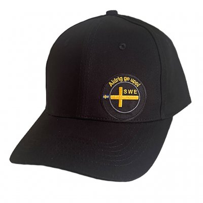 Tactical Caps - Aldrig Ge Upp - Black