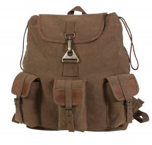 VINTAGE Wayfarer rygsæk / taske i brun lærred