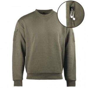 OLIVE TACTICAL SWEATSHIRT ROUND NECK