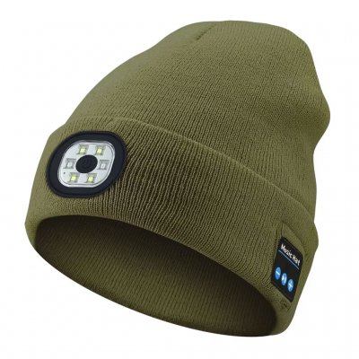 Acrylic Beanie Flashlight USB - Green
