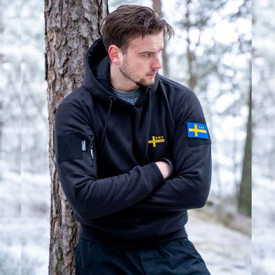 Nordic Army Thin Blue Line Hoodie - Black/Yellow