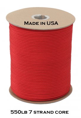 Paracord US Original i metervara Röd