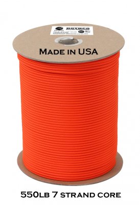 Paracord US Original i metervara Orange