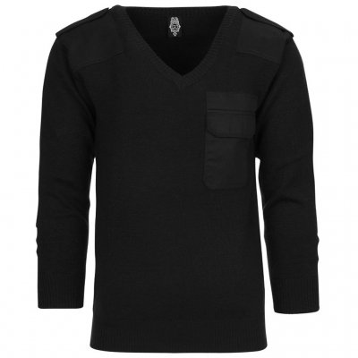Fostex Garments Pullover V-neck 50% wool - Black